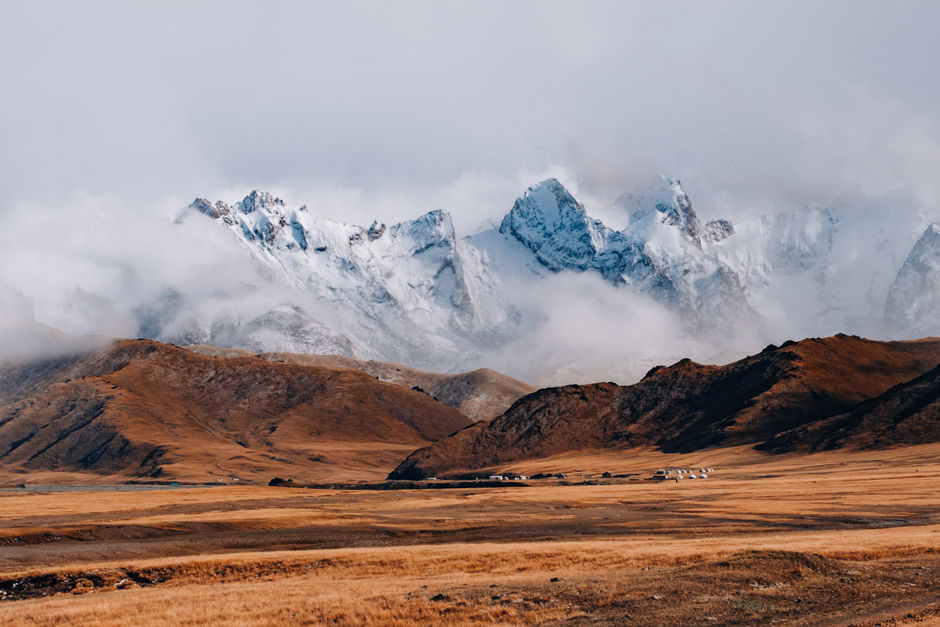 Mountain range in Kyrgyzstan