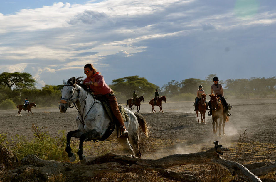 Horse riders in Africa