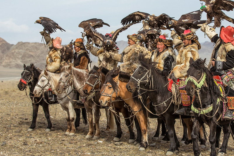 National mongolian horse riders